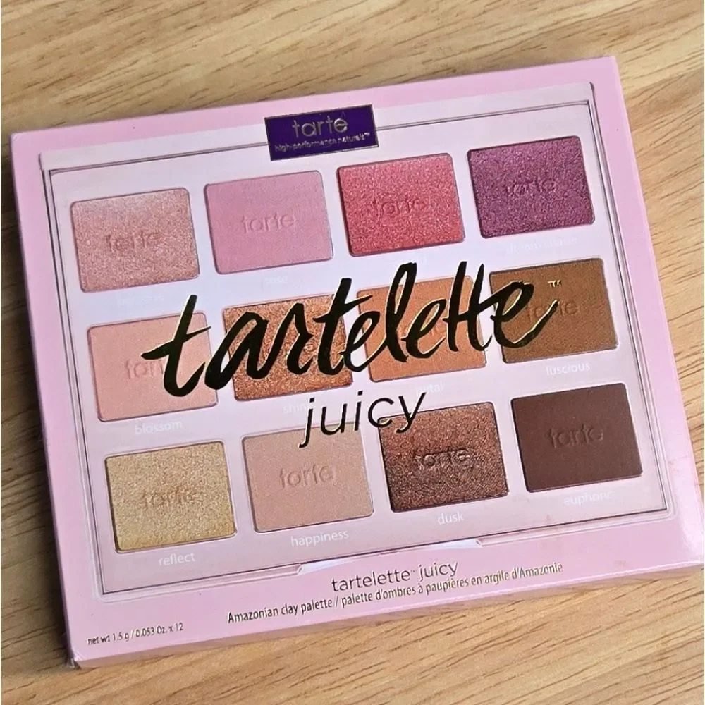 Tarte Tartelette Juicy Amazonian Clay Eyeshadow Palette 12 Shade Pink Neutral